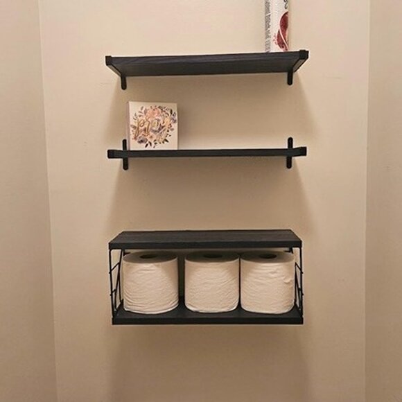 NEW  Bathroom Shelves Over Toilet Floating Shelves for Wall Rustic - Picture 2 of 8